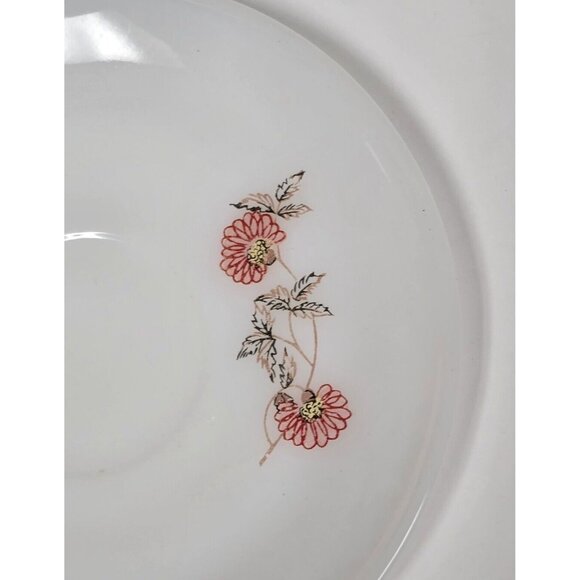 Fire King Primrose Saucer Anchor Hocking 1950s Retro Milk Glass Floral Pattern - Picture 4 of 9